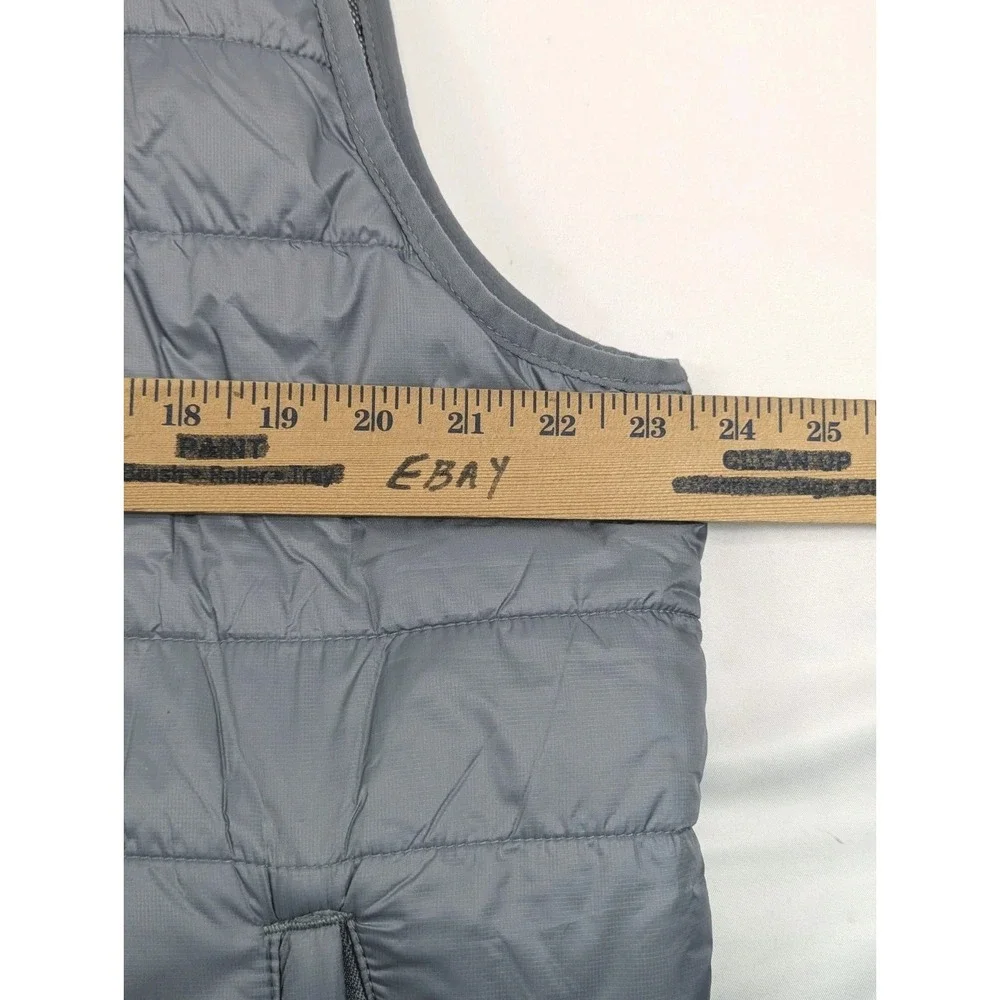 Columbia Omni Heat Puffer Vest Mens LG Gray Full Zip Quilted Winter Outdoor